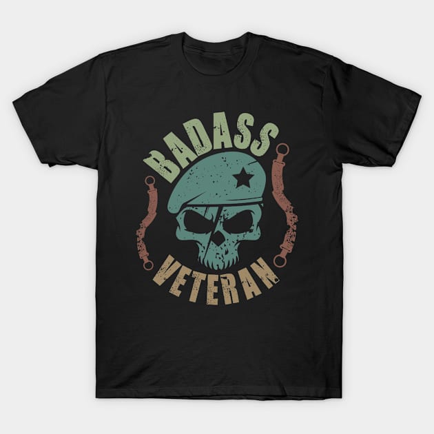 Badass Veteran T-Shirt by Toogoo